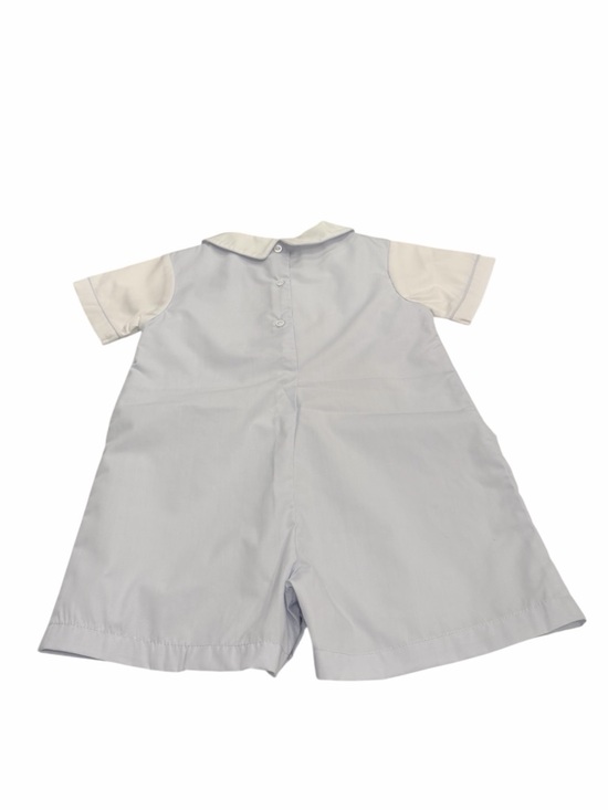 Petit Ami Baby Boys Light Blue Smocked Bunny Short Romper 24 Months Easter - Picture 5 of 6